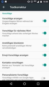 Android Textkorrektur