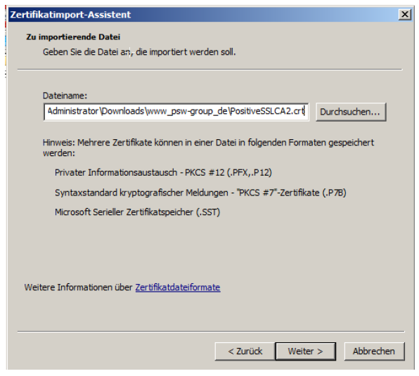 Geben Sie die Datei an, die importiert werden soll Geben Sie die Datei an, die importiert werden soll