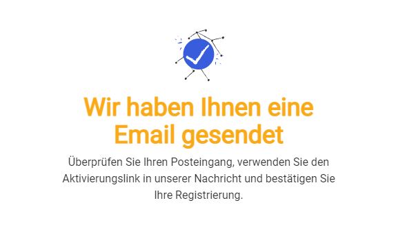 SIGNIUS Konto erstellen - E-Mail Bestätigung